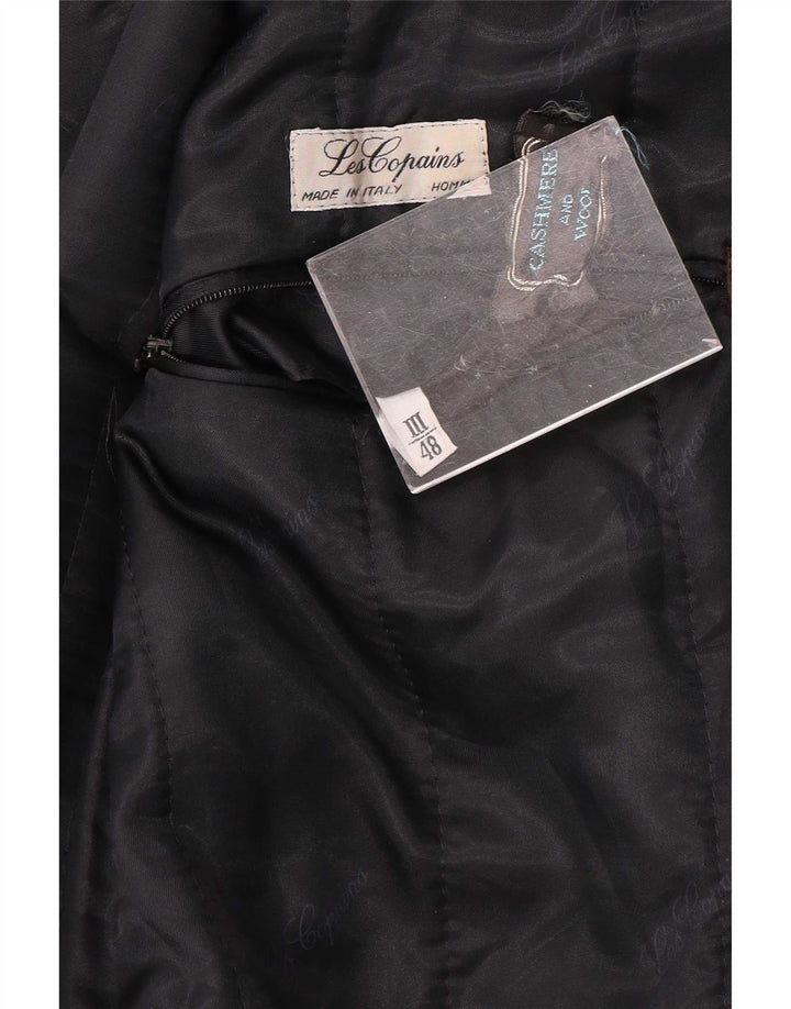 Les Copains Manteau Croisé Homme IT 48 Bleu Marine Moyen Cachemire