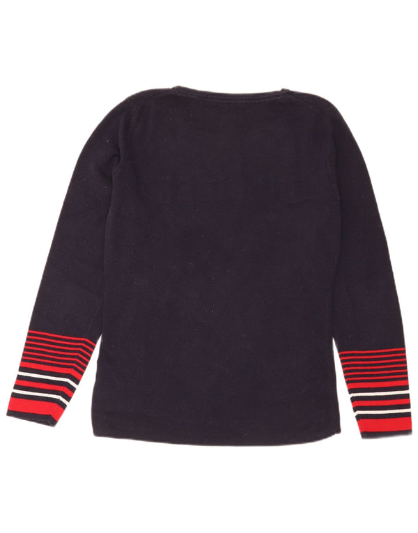 Tommy Hilfiger Pull ras du cou pour femme UK 14 Large Bleu marine