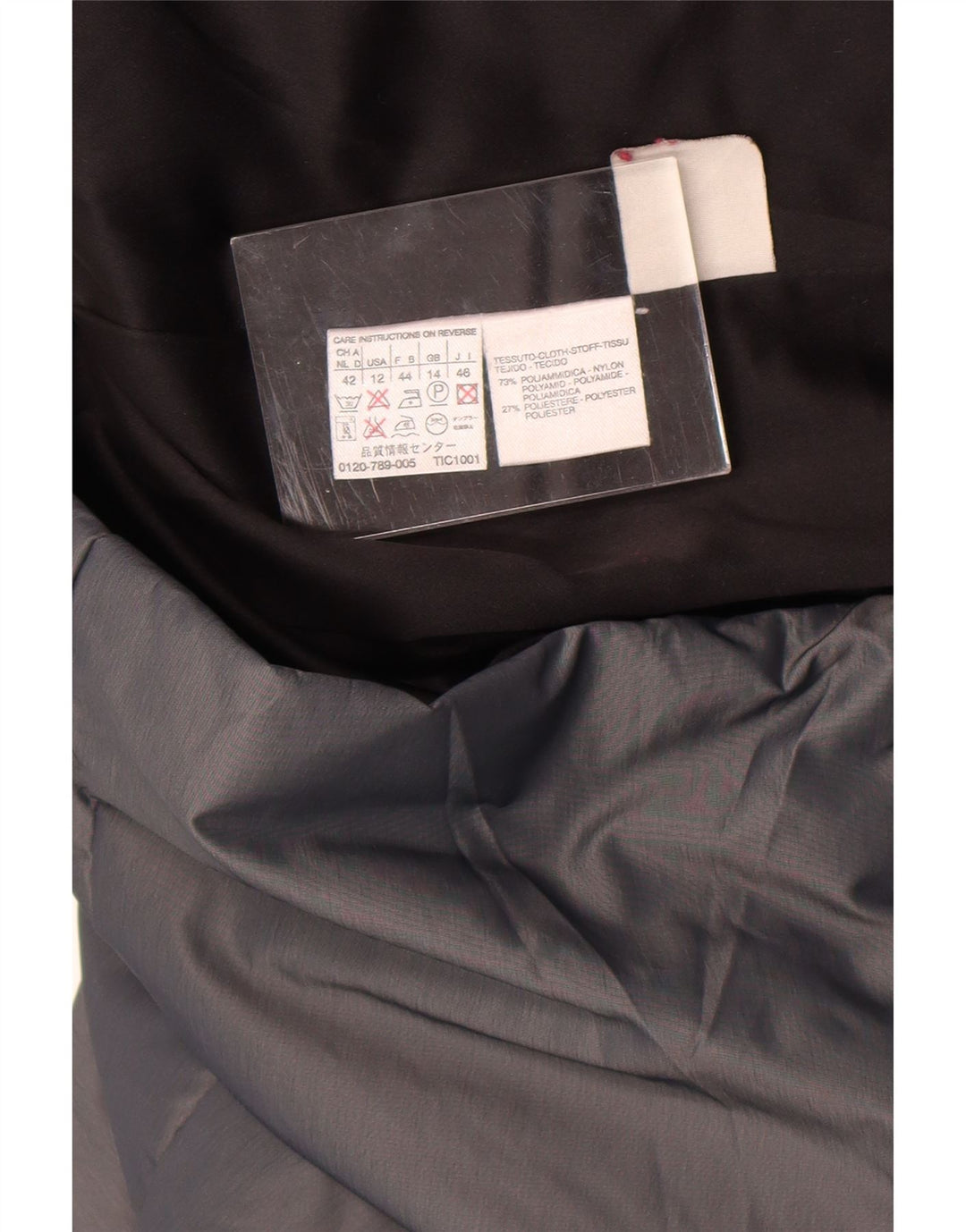 Max Mara Veste coupe-vent pour femme UK 14 Large Gris Nylon