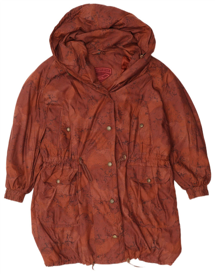 Incognito Manteau coupe-vent surdimensionné à capuche pour femme UK 18 XL Marron