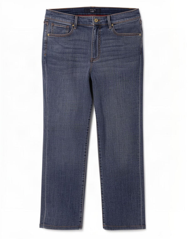 Tommy Hilfiger Jean droit pour femme US 14 XL W34 L27 Bleu Coton