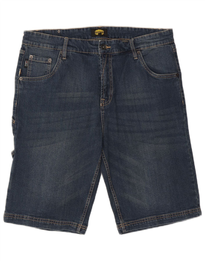 Diadora Hommes Cargo Denim Shorts W36 Grand Bleu Coton