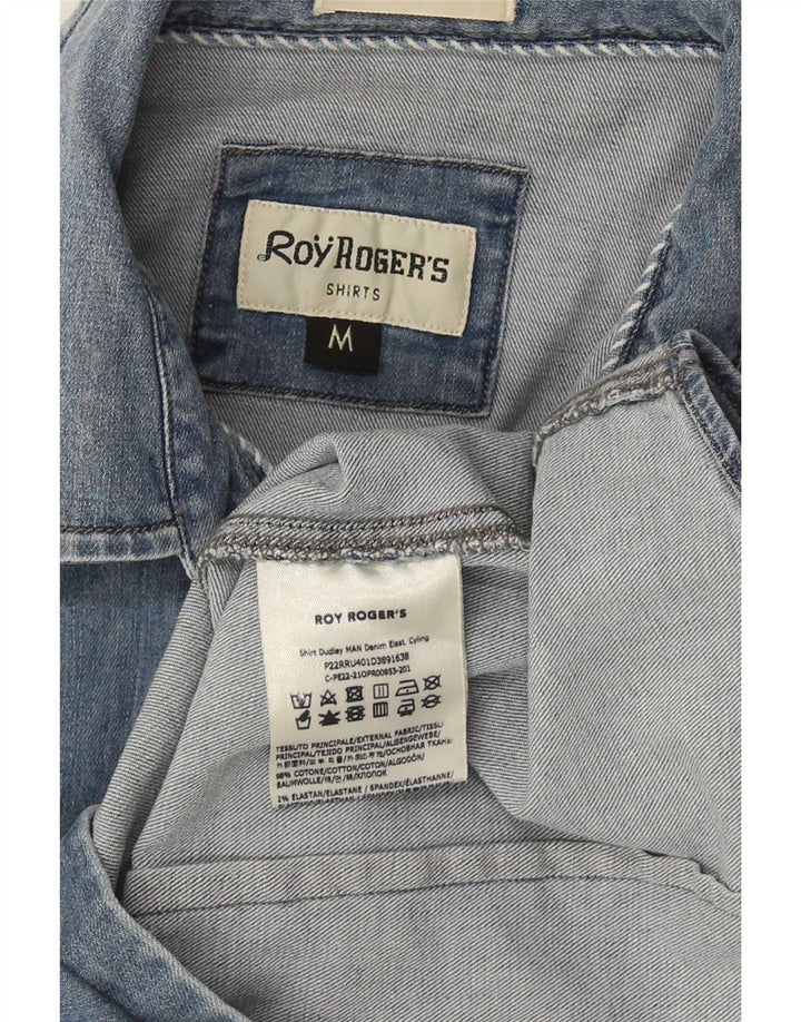 Roy Rogers Chemise En Jean Homme Bleu Moyen Coton