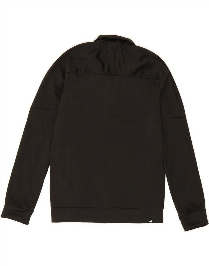 PUMA Boys Graphic Tracksuit Top Jacket 11-12 Years Black Polyester Vintage Puma and Second-Hand Puma from Messina Hembry 