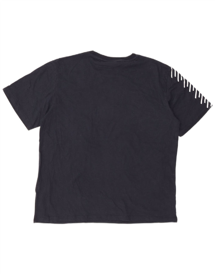 SUPERDRY Homme T-Shirt Graphique Top XL Bleu Marine Coton