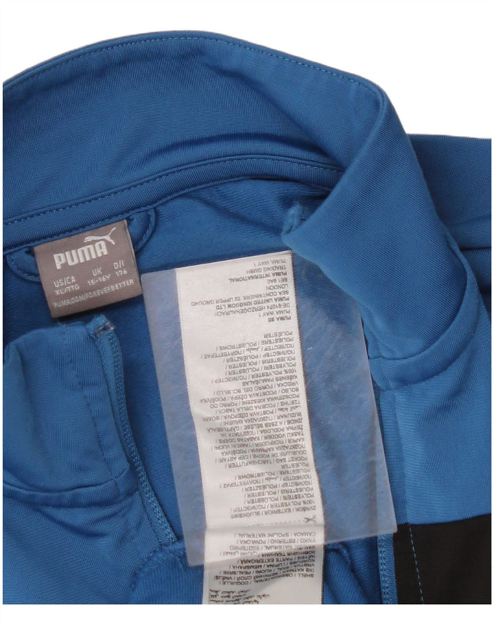 PUMA Veste de Survêtement Garçon 15-16 ans Bleu Colorblock Polyester