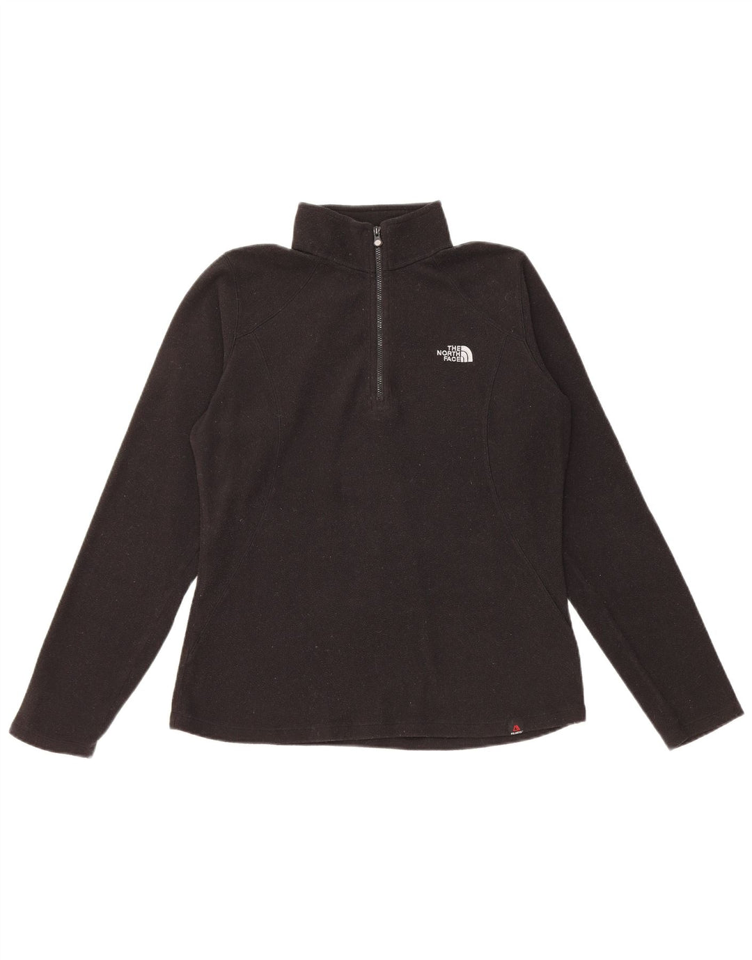 THE NORTH FACE Pull polaire à col zippé pour femme UK 14 Noir moyen Polyester