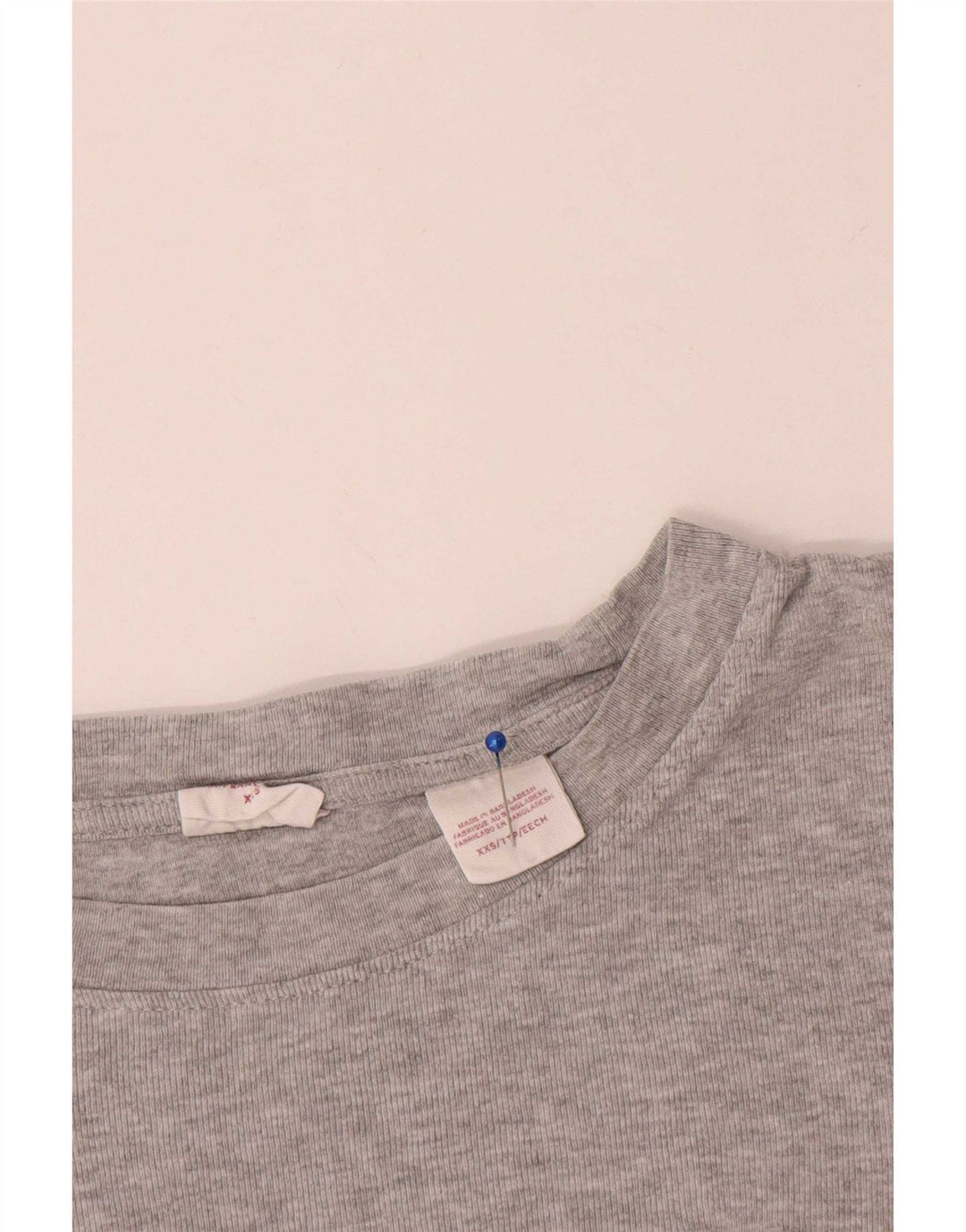Levi's Top Manches Longues Femme UK 2 2XS Gris Coton