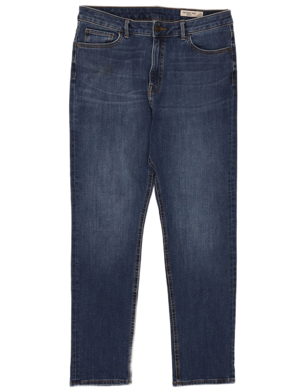 Marks & Spencer Jean slim pour femme UK 14 Large W32 L27 Bleu Coton