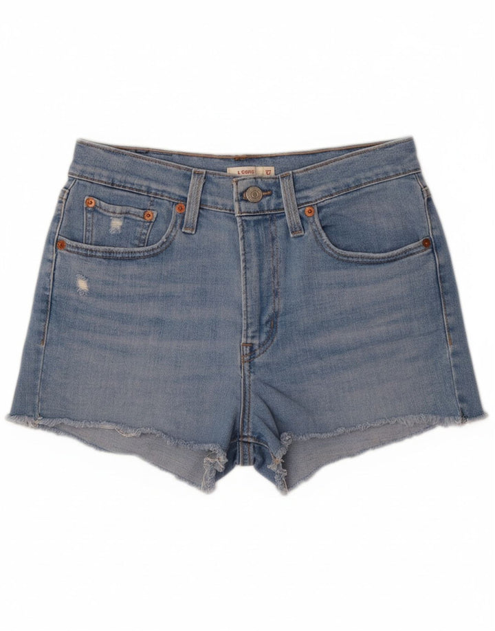 LEVI'S Womens High Rise Denim Shorts W27 Small Blue Cotton