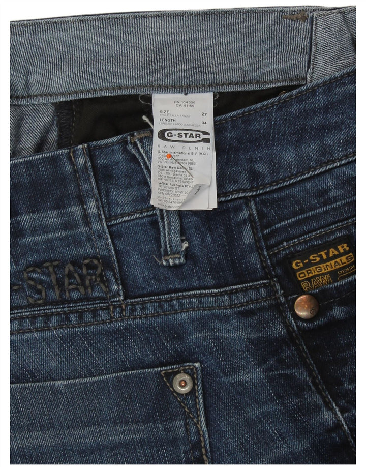 G-STAR Jean droit taille basse femme W27 L34 bleu coton