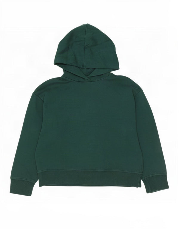 Zara Pull à capuche surdimensionné pour femme UK 10 Petit coton vert