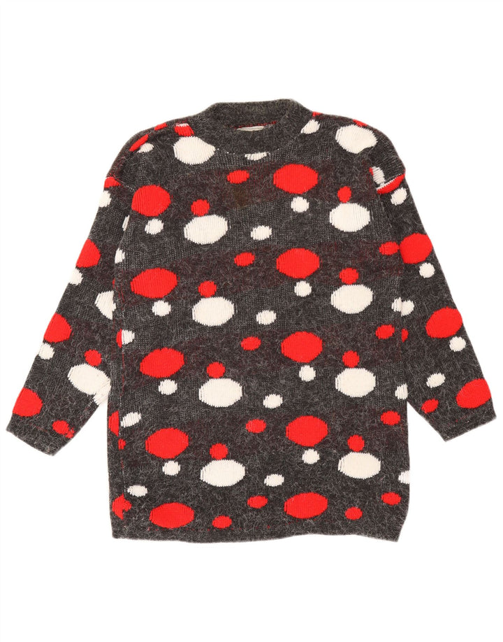 Phoenix Pull col roulé pour femme UK 16 Grand pois gris