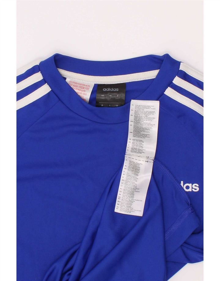 Adidas Garçon Climalite T-Shirt Top 9-10 ans Bleu Polyester