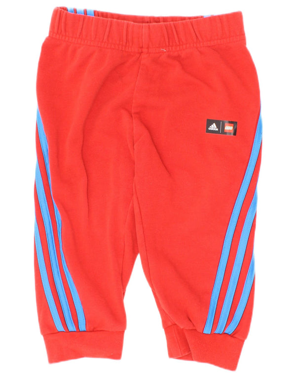 Adidas Pantalon de Survêtement Garçon Joggers 2-3 Ans Rouge Coton