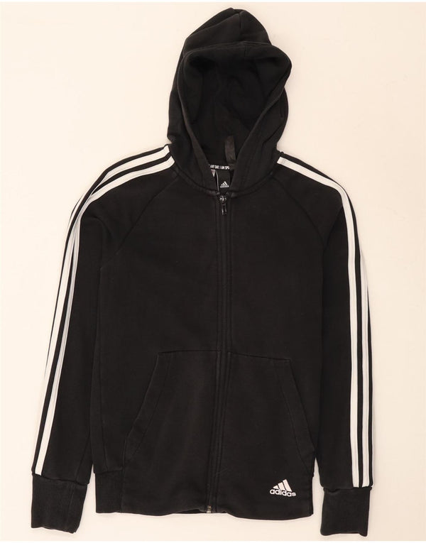 Adidas Pull à capuche zippé fille 13-14 ans Noir Coton