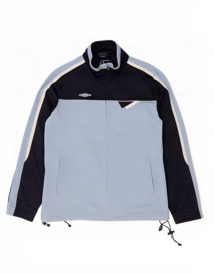 Umbro Veste de survêtement pour homme Large Bleu Colorblock Polyester