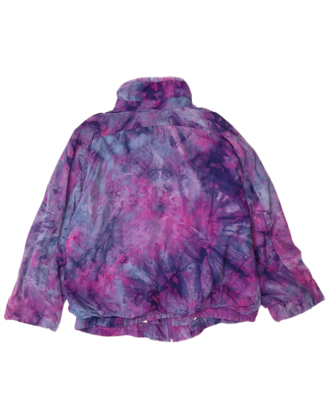 vintage Womens Survêtement Top Jacket UK 16 Grand Tie Dye multicolore