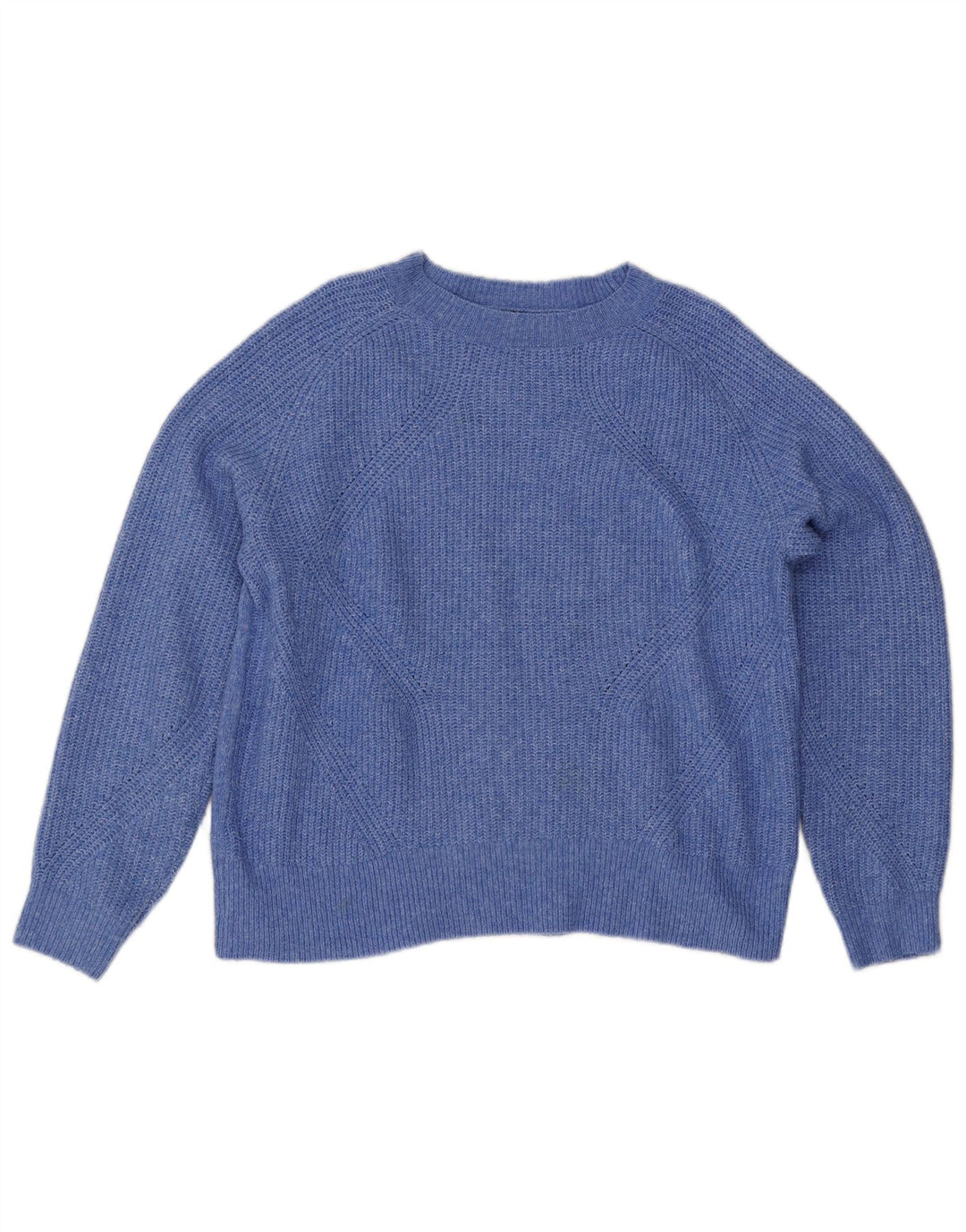 Marks & Spencer Pull surdimensionné à col rond pour femme UK 14 Bleu moyen