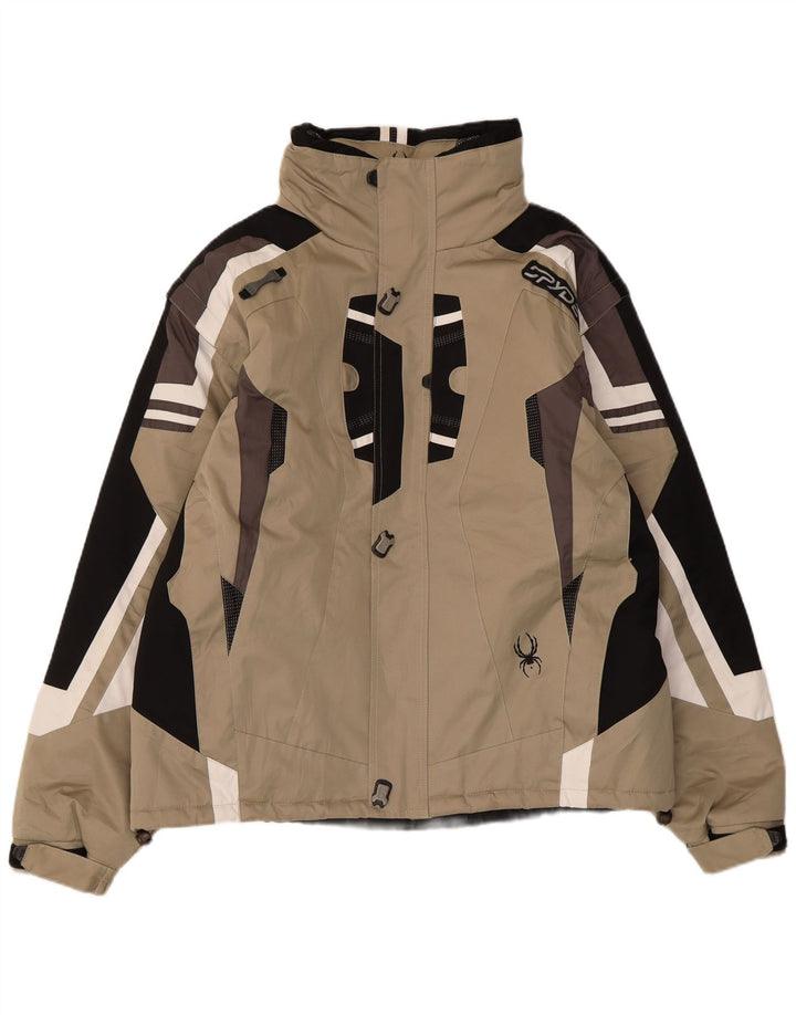 Spyder Veste de ski pour homme UK 40 Large Beige Colourblock