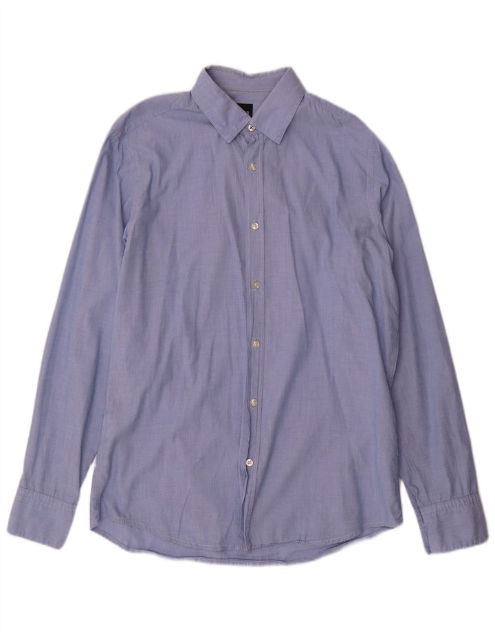 Hugo Boss Chemise Regular Fit Bleu Moyen Coton