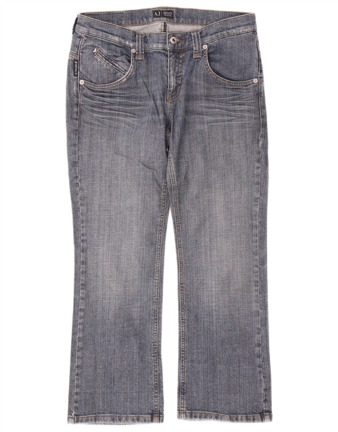 Armani Femme Jean Droit W28 L26 Bleu Coton