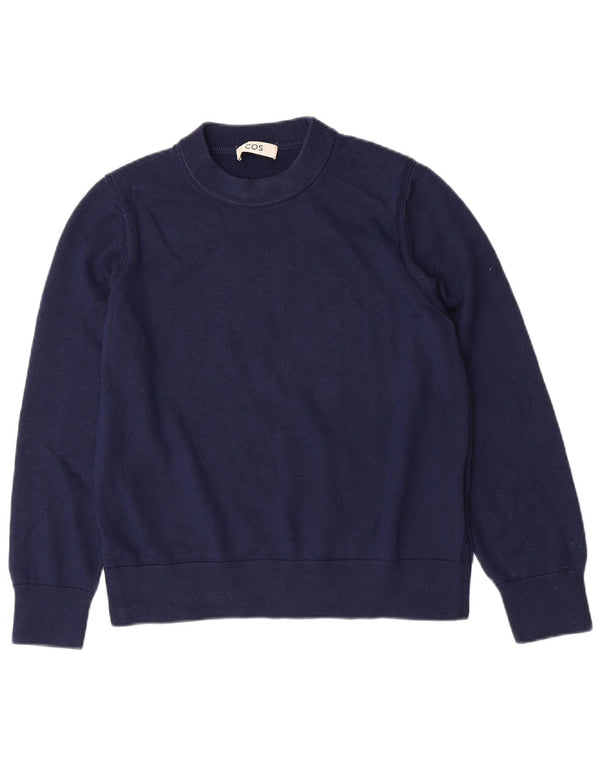 Cos Pull col rond femme en laine bleu marine moyen