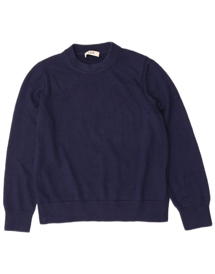 Cos Pull col rond femme en laine bleu marine moyen