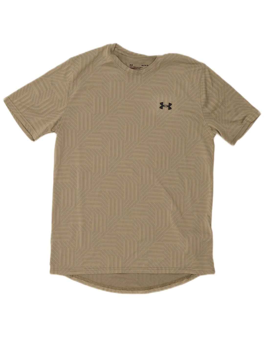 Under Armour T-Shirt Homme Kaki Moyen Géométrique Polyester