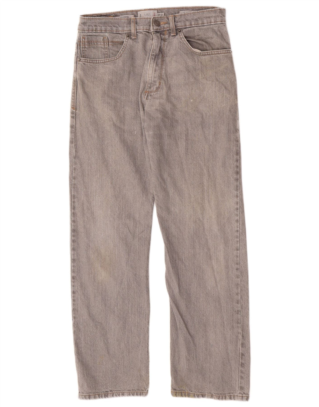 Marks & Spencer Jean droit femme W30 L29 coton gris