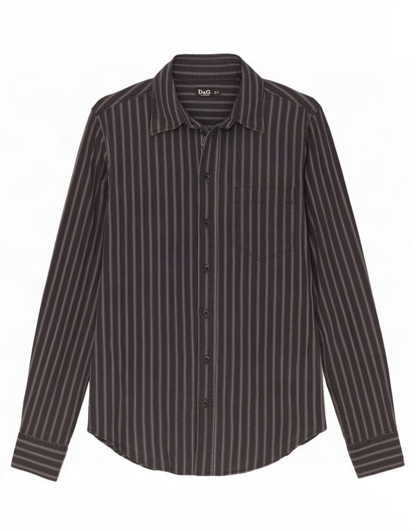 Dolce & Gabbana Chemise Regular Fit Homme IT 48 Bleu Marine Moyen Rayé