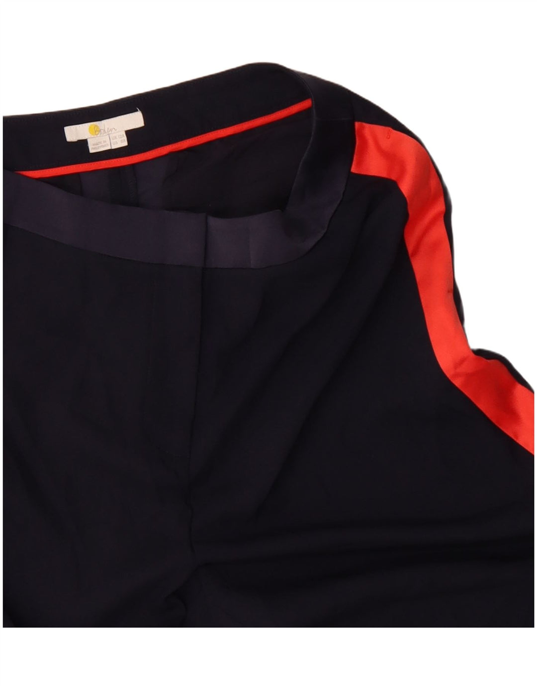 Pantalon décontracté Boden pour femme UK 12 Medium W32 L26 Bleu marine Colourblock