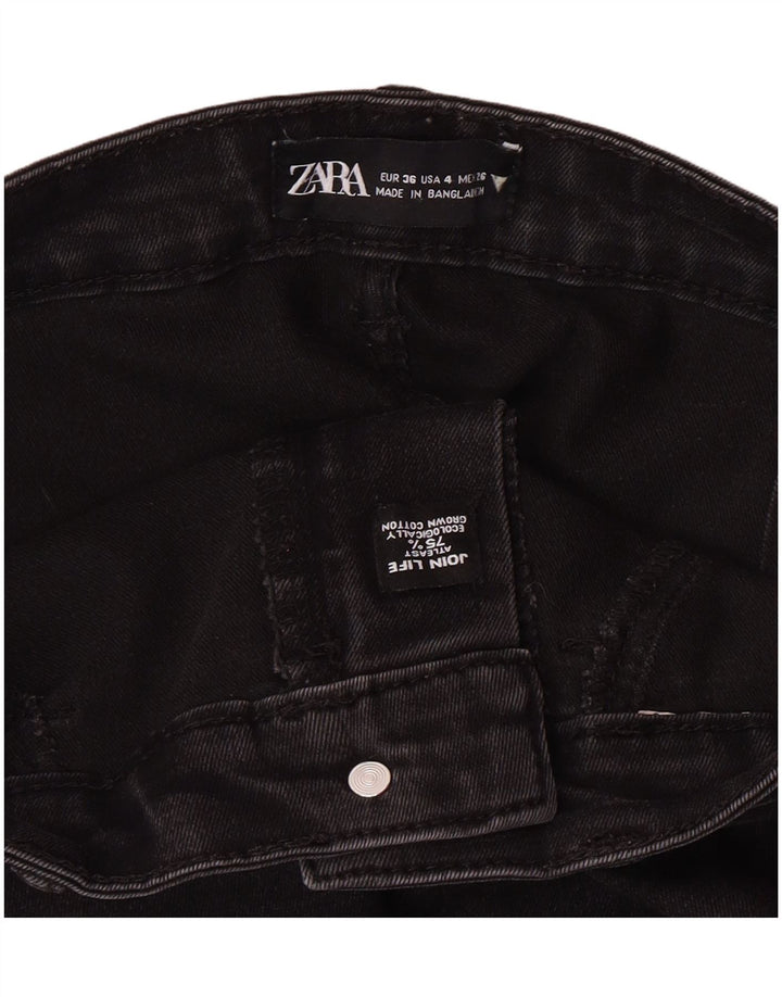 Zara Jean skinny vieilli pour femme EU 36 XS W26 L27 Noir moderne