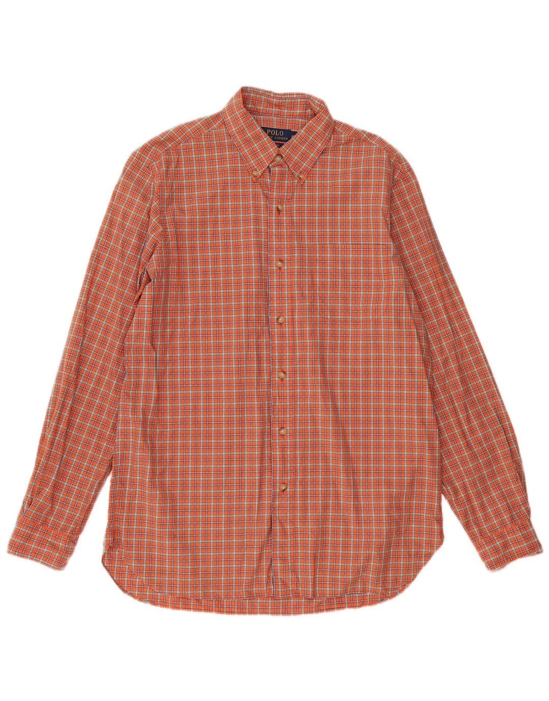POLO RALPH LAUREN Chemise Homme Coton à Carreaux Orange Moyen