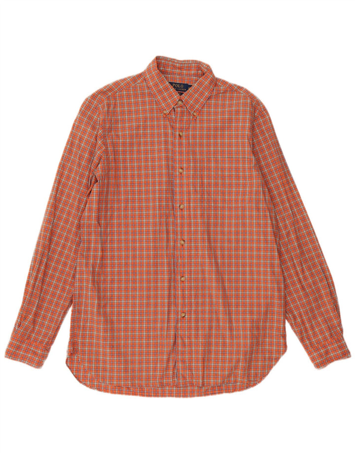 POLO RALPH LAUREN Chemise Homme Coton à Carreaux Orange Moyen