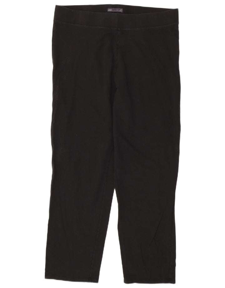 MARKS & SPENCER Leggings Femme UK 18 XL Coton Noir