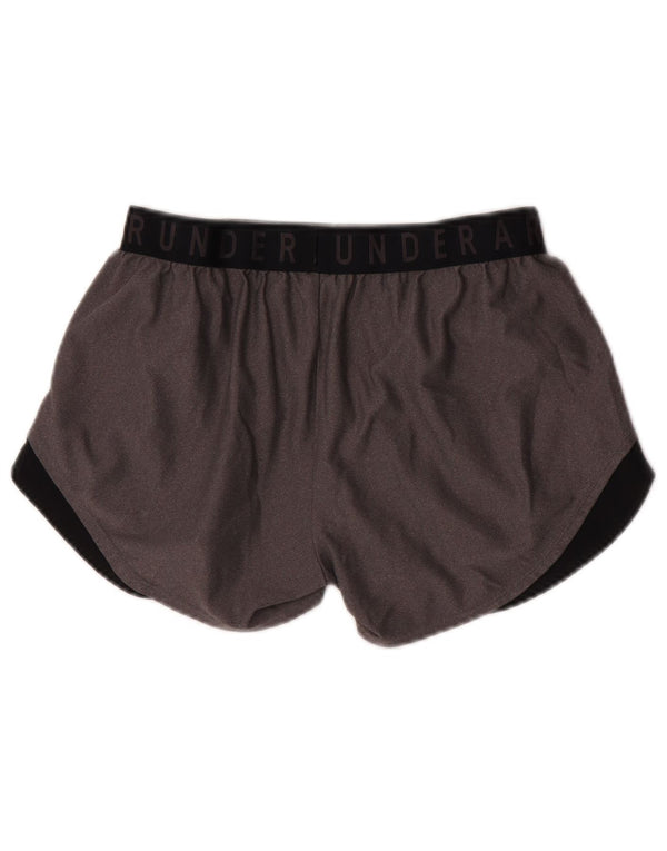 Under Armour Short de sport pour femme UK 12 Gris moyen Polyester Sports