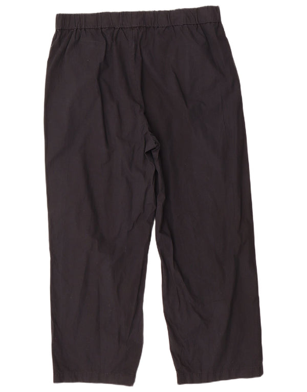 Marks & Spencer Pantalon décontracté taille haute pour femme UK 16 Large W36 L27 Noir