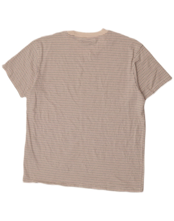 Jack & Jones T-Shirt Homme Top XL Coton Rayé Blanc