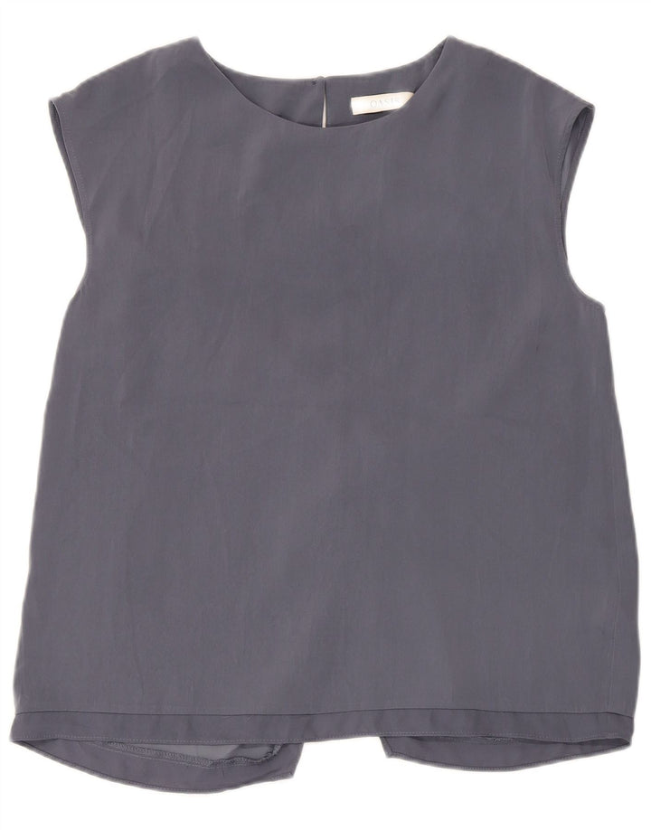 Oasis Chemisier sans manches pour femme UK 12 Gris moyen Polyester