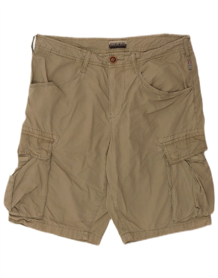 Napapijri Short Cargo W30 Homme Kaki Moyen Coton