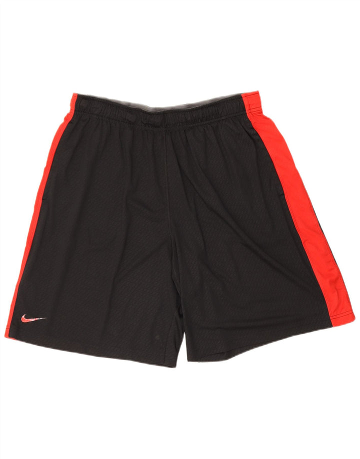 Nike Short de sport Dri Fit pour homme en polyester color block Noir Taille L