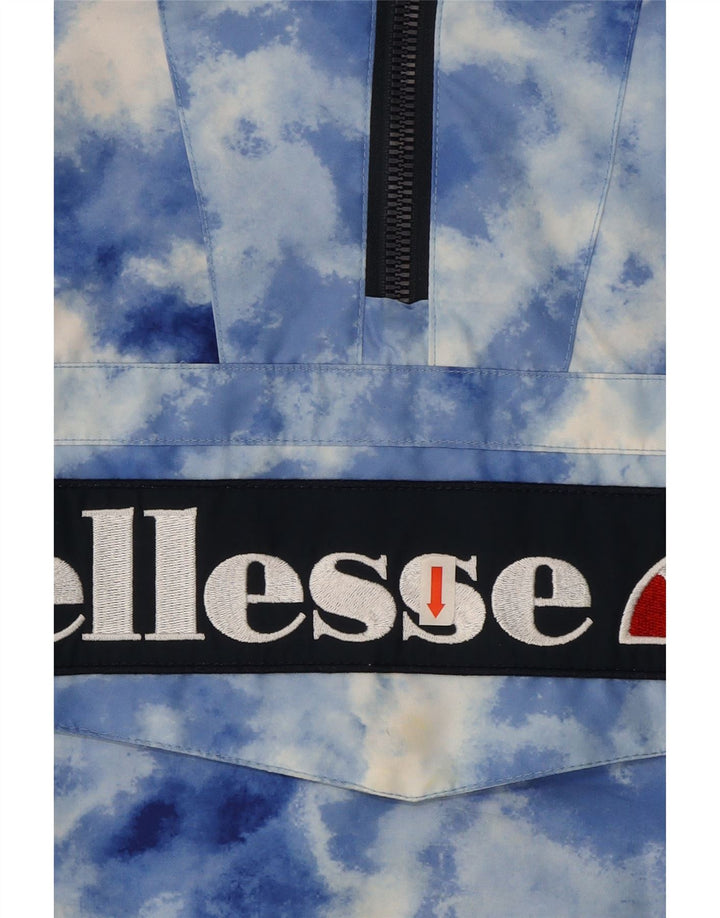 Ellesse Veste de pluie à capuche pour homme UK 36 Petit Bleu Tie Dye Polyester