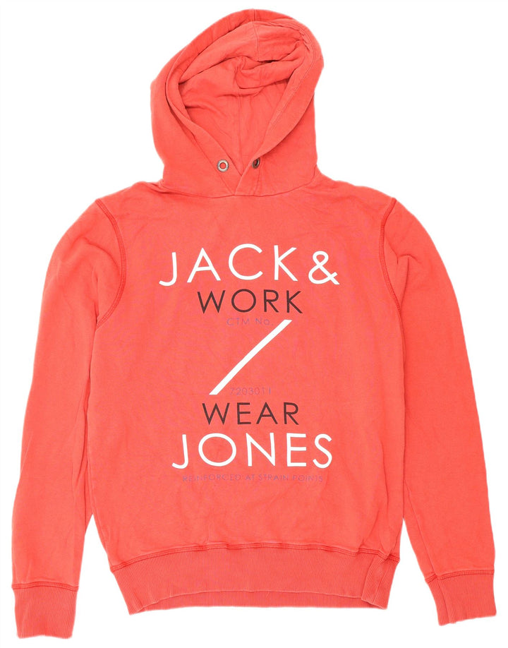 Jack & Jones Pull à Capuche Graphique Homme Rouge Moyen Coton