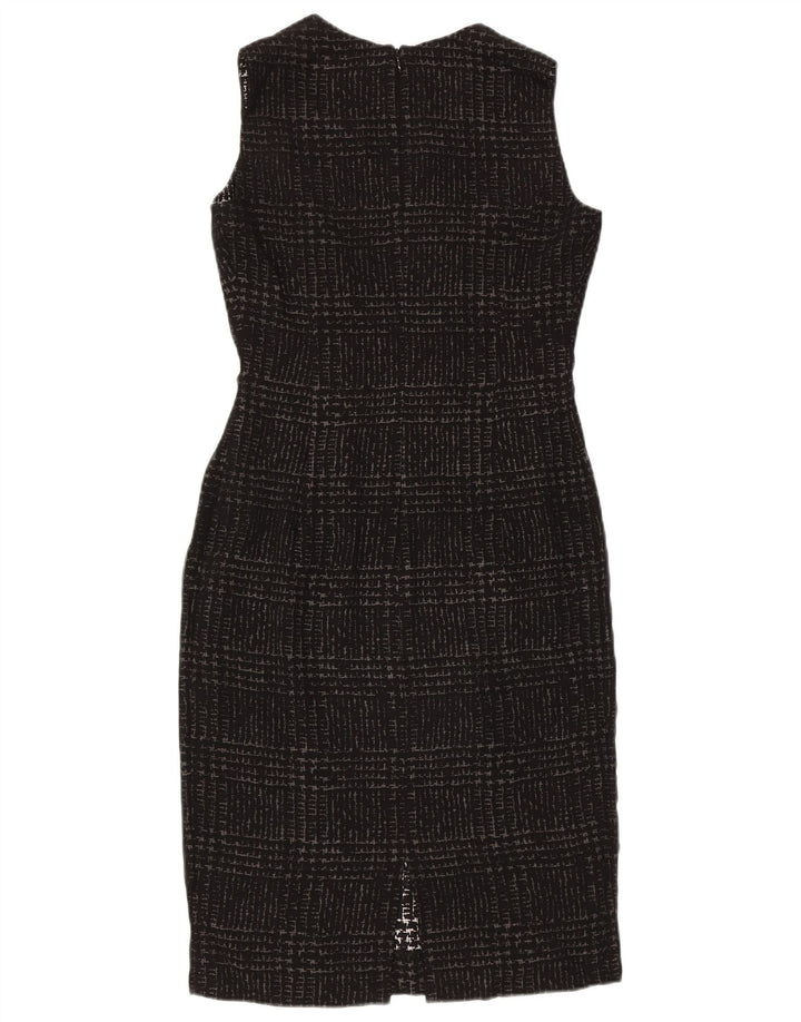 Gianfranco Ferre Robe fourreau pour femme UK 10 Petit pied-de-poule noir