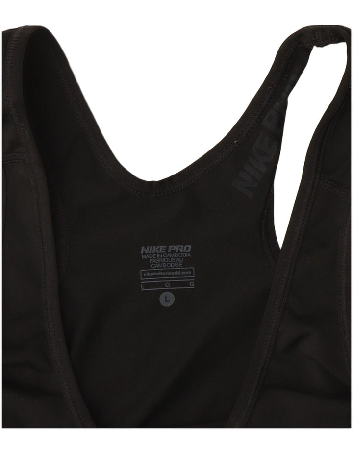 Nike Dri Fit Graphic Débardeur pour femme UK 14 Grand Noir