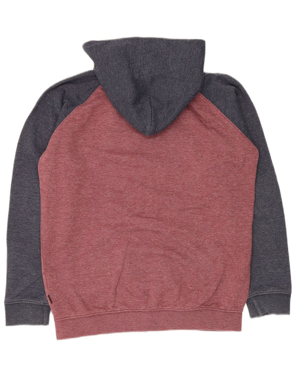 Quiksilver Pull à capuche zippé pour garçon 13-14 ans Rouge Colourblock Coton