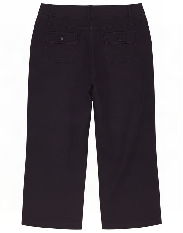 Marks & Spencer Pantalon Capri Per Una pour femme UK 12 Medium W30 L21 Noir