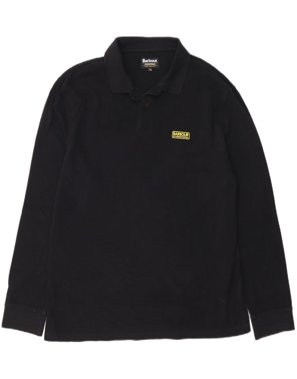 BARBOUR Polo à manches longues pour homme 2XL en coton noir