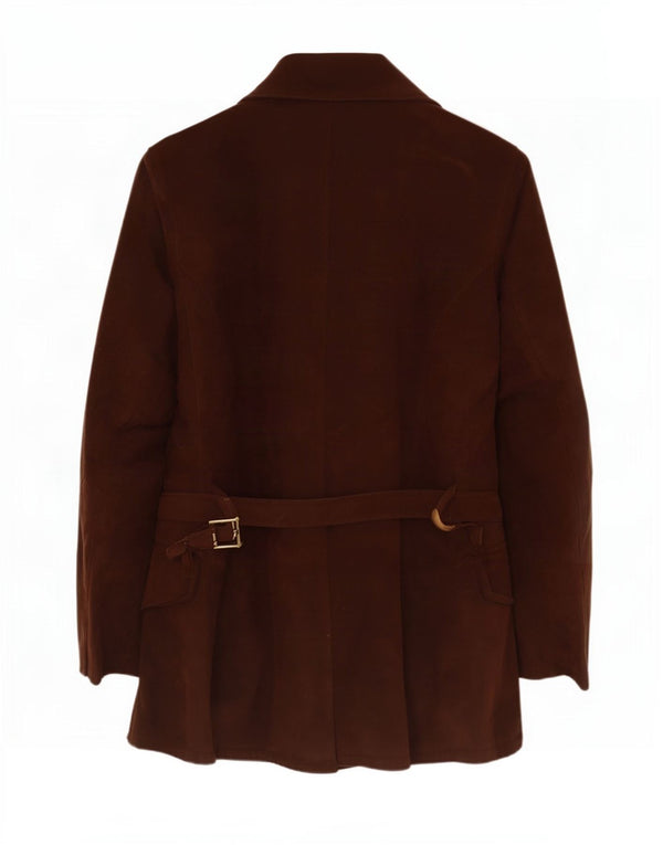 Vintage Womens Suede Jacket UK 14 Medium Brown